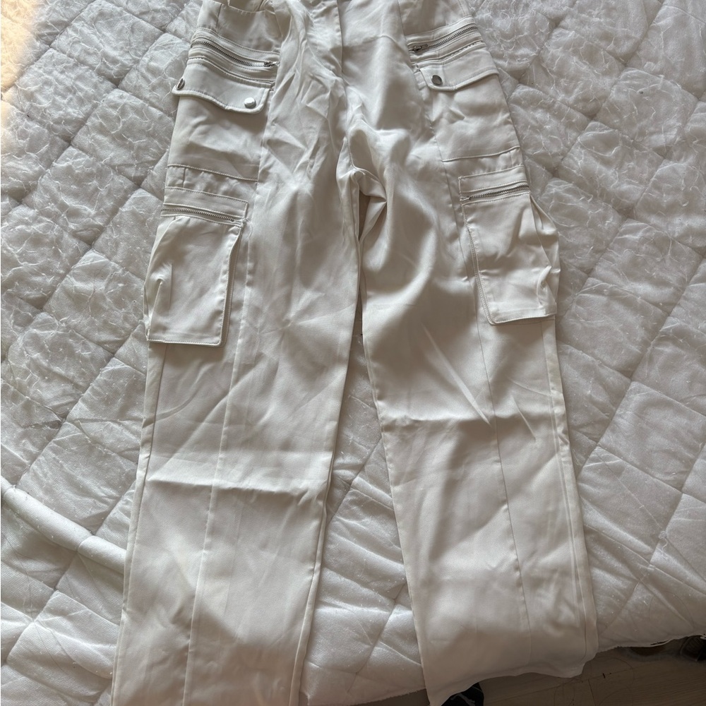 Adika Cream High-Waisted Pants
